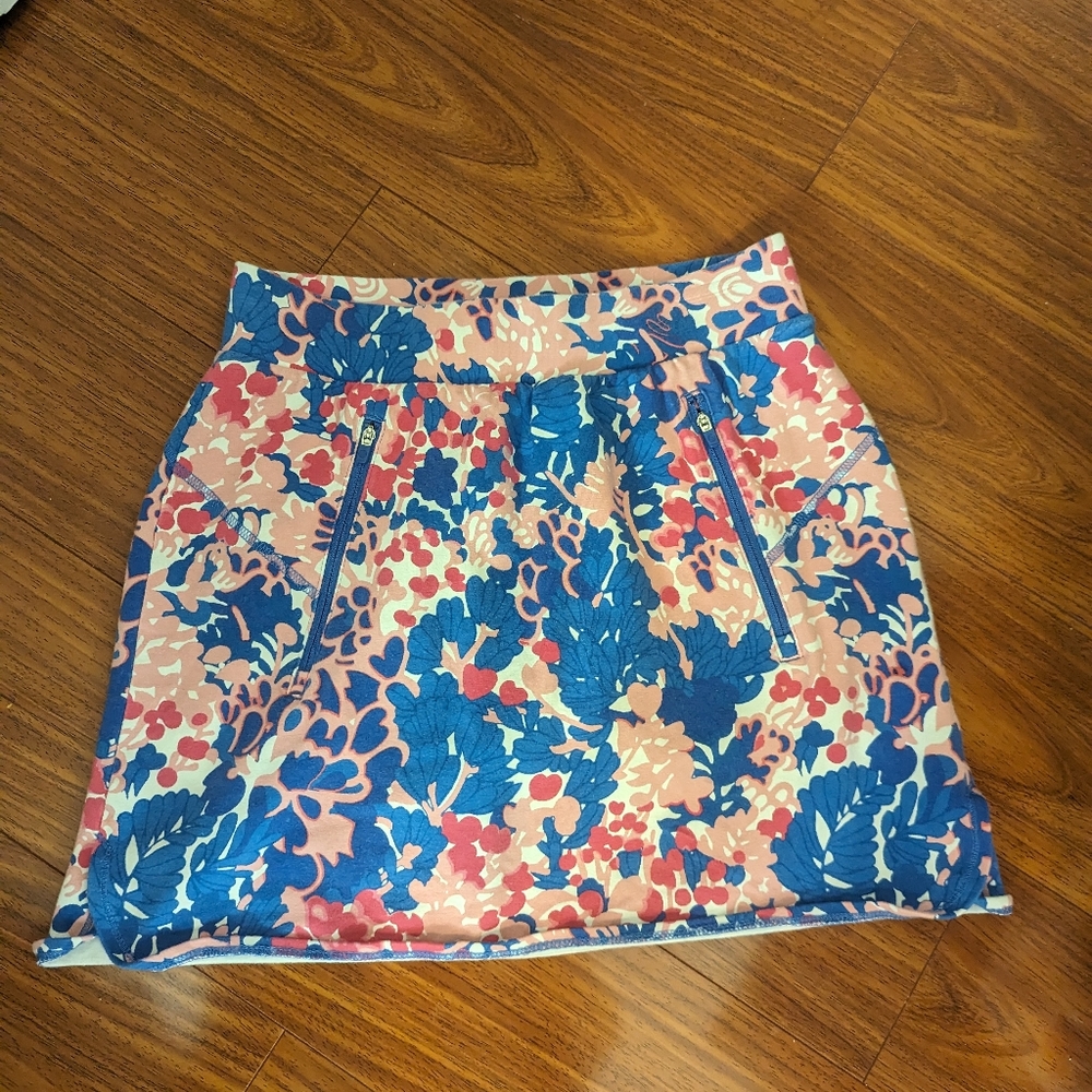 T by Talbots Pink/Blue Stretch Skort